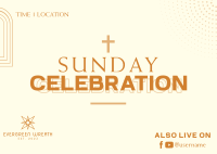 Sunday Celebration Postcard Image Preview