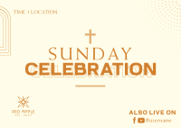 Sunday Celebration Postcard Image Preview