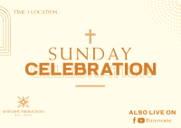 Sunday Celebration Postcard Image Preview