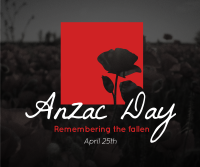 Anzac Remembrance Facebook Post