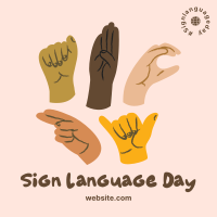 International Sign Language Day Instagram Post example 4