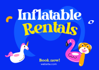 Party with Inflatables Postcard