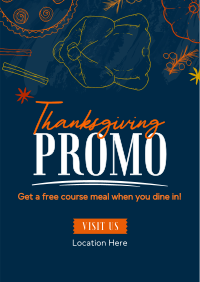 Hey it's Thanksgiving Promo Flyer