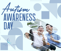 Autism Awareness Shapes Facebook Post