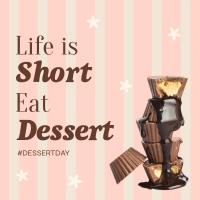 Dessert Life Quote Instagram Post Design