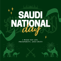 Saudi National Day Linkedin Post Design