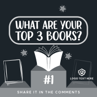 Your Top 3 Books Instagram Post Design