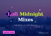 Lofi Midnight Music Postcard