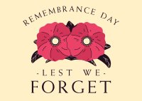 Remembrance Postcard example 2