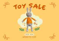 Stuffed Toy Sale Postcard