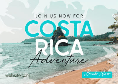 Welcome To Costa Rica Postcard Image Preview
