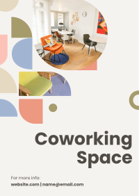 Coworking Space Shapes Poster