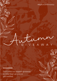 Leafy Autumn Grunge Poster