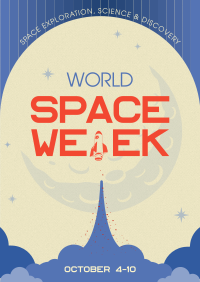 Retro Minimalist Space Week Poster