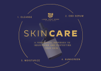 Minimalist Skin Care Routine Postcard Design