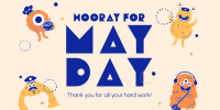 Hooray May Day Twitter Post