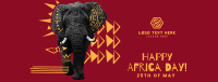 Elephant Ethnic Pattern Facebook Cover