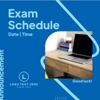 Announcement Exam Schedule Instagram Post