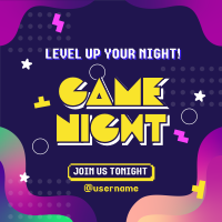 Techno Fun Game Night Instagram Post Design