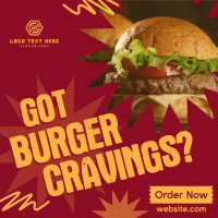 Burger Cravings Instagram Post Design