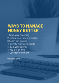 Ways to Manage Money Flyer