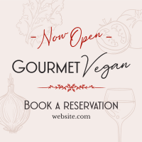 Gourmet Vegan Reservation Instagram Post Design