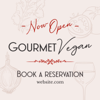 Gourmet Vegan Reservation Instagram Post