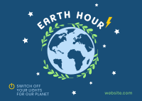 Recharging Earth Hour Postcard