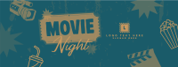 Retro Movie Night Facebook Cover