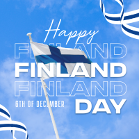 Simple Finland Indepence Day Linkedin Post