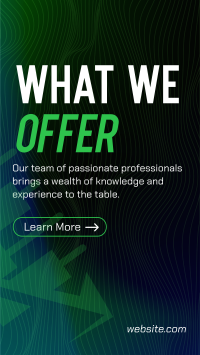 Passionate Professionals Offerings Instagram Story