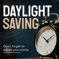 Daylight Saving Reminder Instagram Post