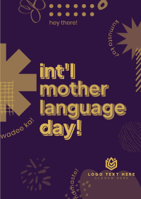 Bold Modern Language Day Flyer