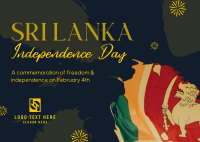 Sri Lankan Flag Postcard