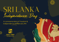 Sri Lankan Flag Postcard Design