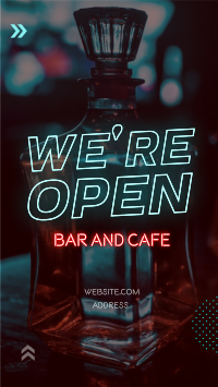 Neon Now Open Facebook Story Design