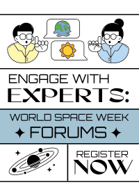 Space Week Futuristic Flyer