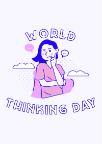 Woman Thinking Day Flyer