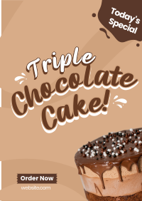 Triple Chocolate Cake Poster