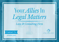 Law Consulting Firm Postcard