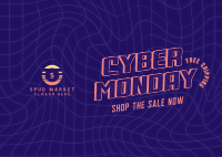 Vaporwave Cyber Monday Postcard Image Preview