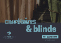 Curtains & Blinds Business Postcard