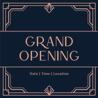 Grand Opening Art Deco Instagram Post Design