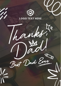 Best Dad Doodle Flyer