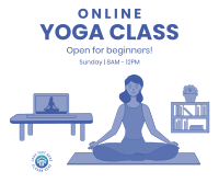 Online Yoga Facebook Post Design