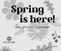 Spring New Beginnings Facebook Post