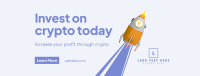 Crypto to the Moon Facebook Cover Design