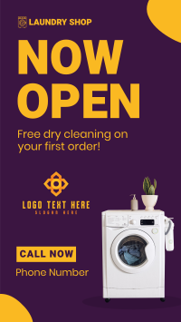 Laundry Shop Opening Instagram Story