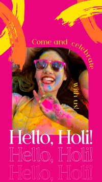 Hello Holi Facebook Story