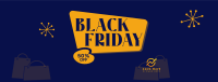 Retro Black Friday  Facebook Cover Image Preview